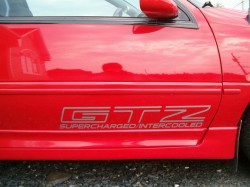 This is exactly what I'm looking for, But I do not have a supercharger on mine. So just a pair of blank GTZ stickers would be perfect