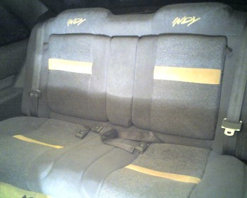 I haven't stripped the rear seat-back for washing because it wasn't that bad.  A steam-cleaner with an upholstery attachment will suffice.  The rear seat pan cleaned up well, except for the yellow stripping which has some discoloration.