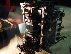 Underside of the engine.